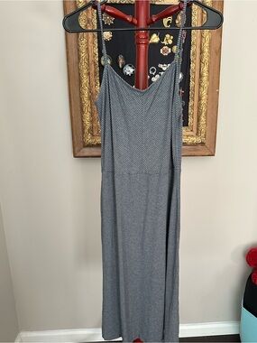 Gap Striped Gray Maxi Slip Dress size S